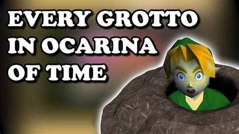 In the Castle Courtyard room with Princess Zelda in it, if Link shoots through the left window with the Fairy Slingshot, a guard will stick his head out and yell, "Hey you. . Ocarina of time grottos
